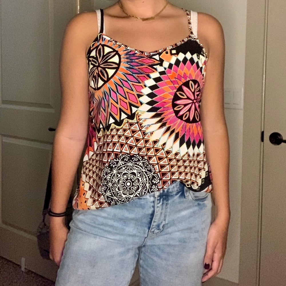 Colorful patterned blouse